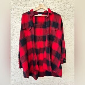 Old Navy Red and Black Plaid Shirt